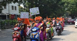 हिंदू नववर्ष स्वागत यात्रेनिमित्त आयोजित डोंबिवलीतील बाईक रॅली उत्साहात संपन्न