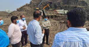 आधारवाडी डंपिंग ग्राउंडवरील बायोमायनिंग प्रकल्पाच्या दुसऱ्या टप्प्याला सुरुवात ; पुढील 6-8 महिन्यात प्रकल्प पूर्ण करण्याचे उद्दिष्ट