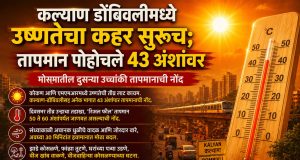 कल्याण-डोंबिवलीमध्ये उष्णतेचा कहर सुरुच; तापमान पोहोचले ४३ अंशांपार