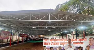 डोंबिवलीतील नेहरू मैदानावर खेळाडूंसाठी वेदरशेड; भाजप प्रदेशाध्यक्ष रविंद्र चव्हाण यांच्या उपस्थितीत लोकार्पण