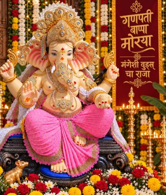 कल्याणच्या मंगेशी वुड्स सोसायटीतील गणेशोत्सव उत्साहात साजरा; ‘एक सोसायटी, एक परिवार’चा संदेश