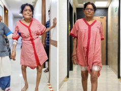 गुडघेदुखीमुळे ३ वर्षांपासून त्रस्त वयस्कर महिलेवर कल्याणच्या आयुष हॉस्पिटलमध्ये यशस्वी रोबोटिक शस्त्रक्रिया